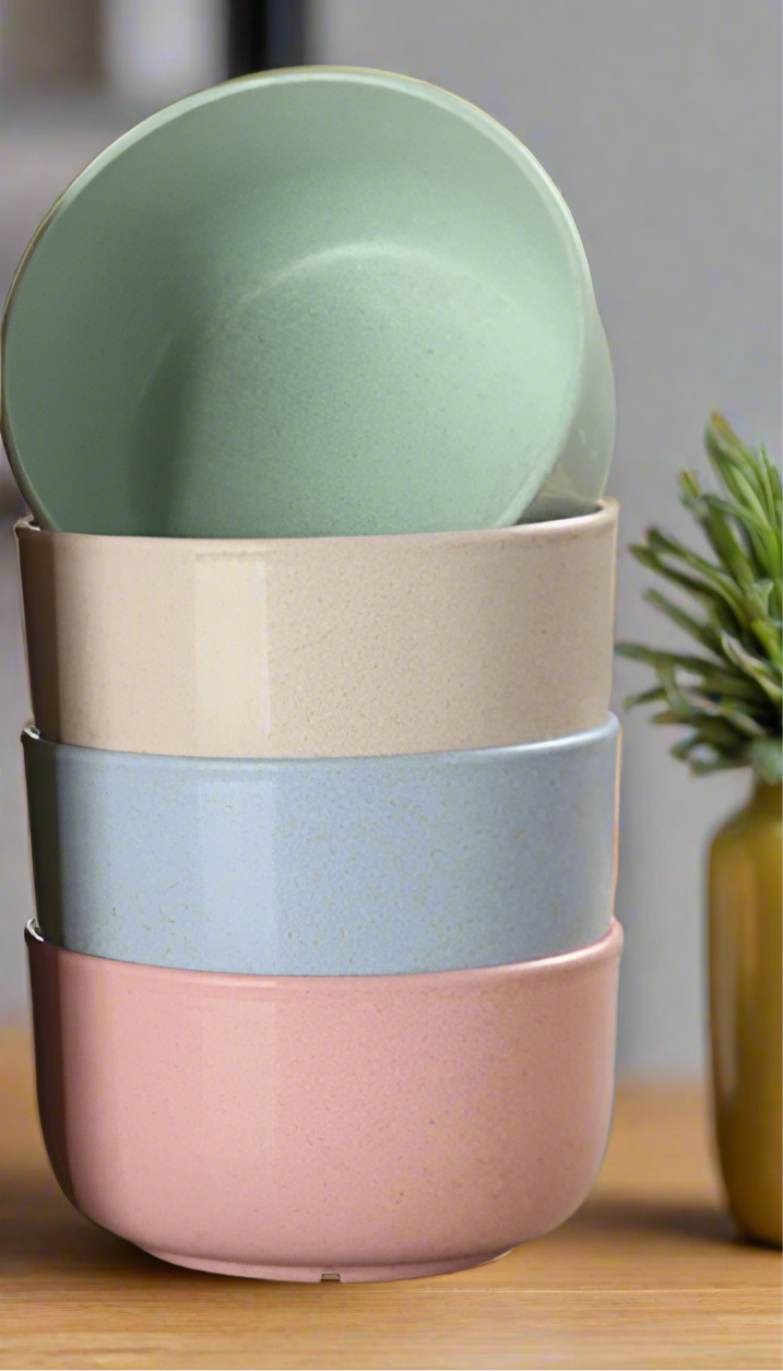 EcoDrop Wheat Straw Bowls – Set of 4