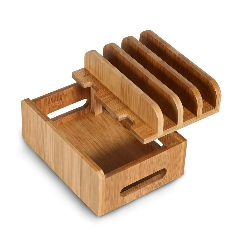 EcoDrop Bamboo Multi-Device Charging Station & Dock Organiser