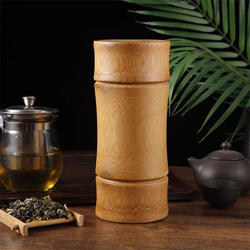 EcoDrop Natural Bamboo Storage Box Set – Eco-Friendly Kitchen & Tea Organizer Canisters