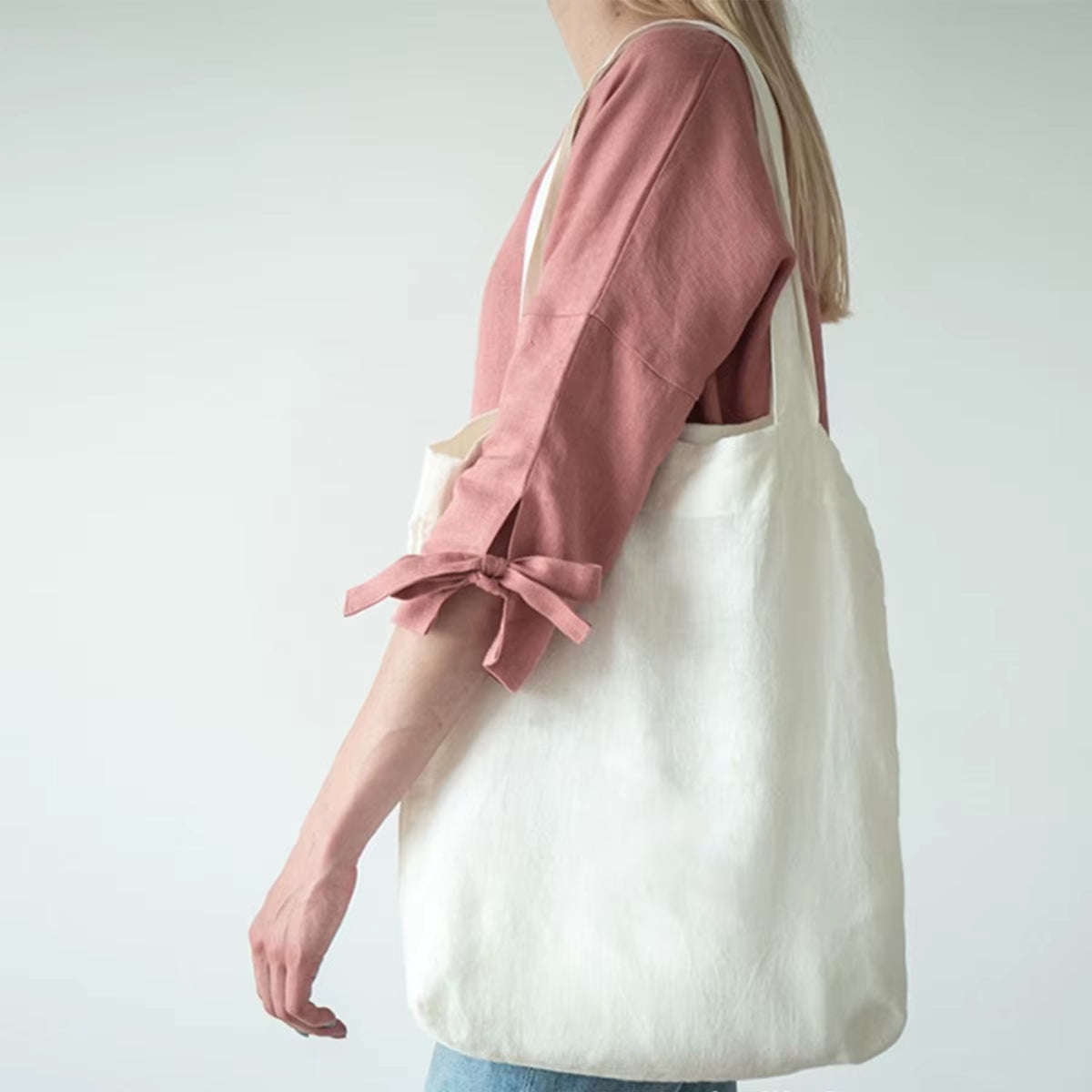 EcoDrop Pure Linen & Hemp Shoulder Bag – Sustainable Style, Naturally