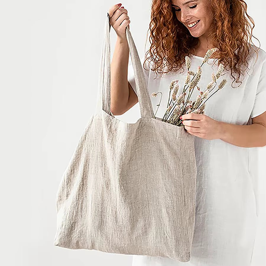 EcoDrop Pure Linen & Hemp Shoulder Bag – Sustainable Style, Naturally