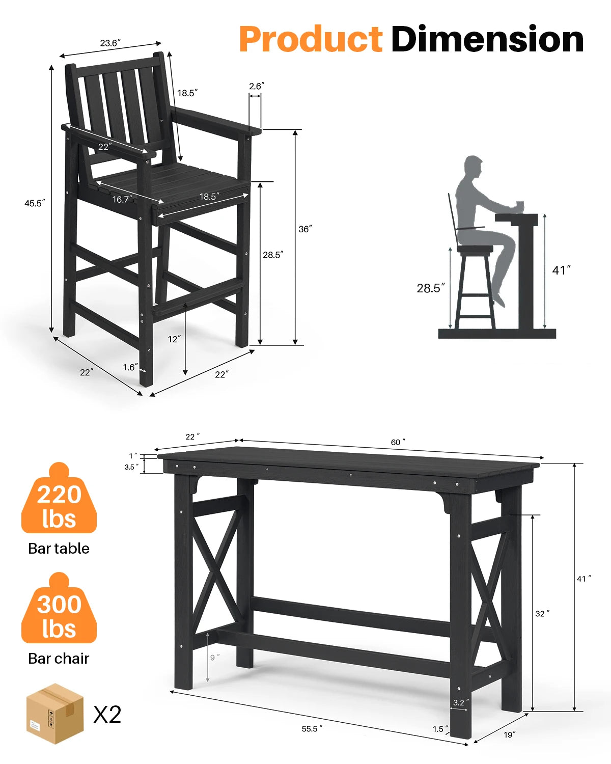EcoDrop Commercial-Grade HDPE Bistro Set – Recycled Outdoor Dining Furniture-2