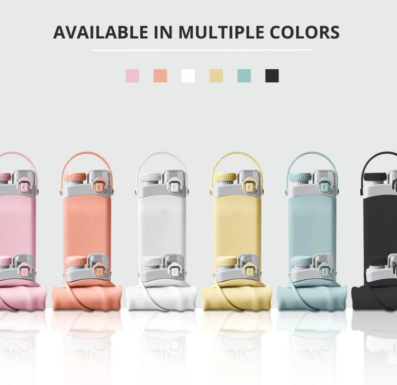 BPA Free 20 oz Foldable Reusable Sports Water Bottle and Fold up Gym Camping Silicone Sports Collapsible Water Bottle-5