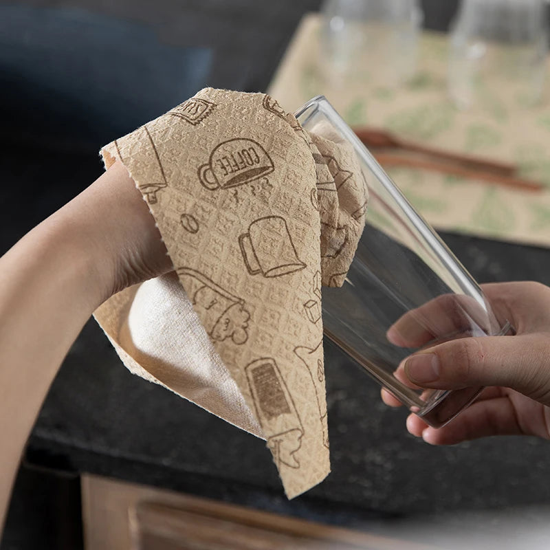 EcoDrop Bamboo Fibre Dishcloths – 50 Reusable Quick-Dry Towels-2