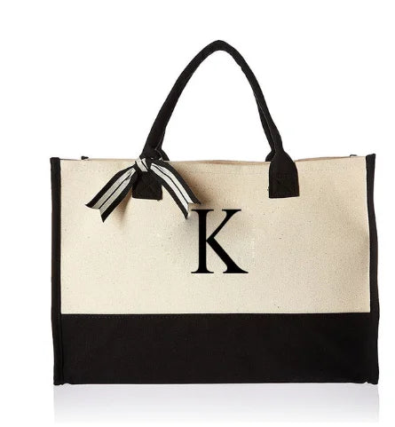 Hot Sale Eco Friendly Cotton Shopping Canvas Tote Bag with Letter Printed Logo Reusable Lady Handbag Tote Bag-32