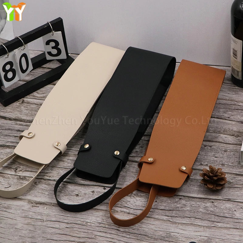 EcoDrop Vegan Leather Wine Bag – Stylish Reusable Wine Carrier for Travel, Beach & Corporate Gifting-2