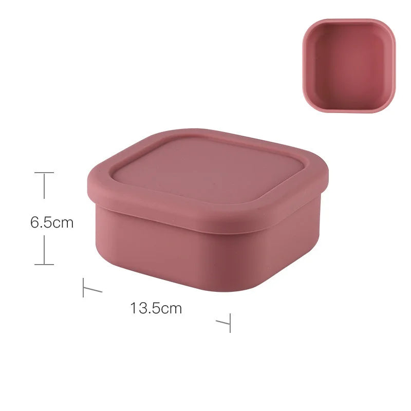 Special Offer Food Grade Silicone Food Box Leak Proof School Kid Portable Food Container Silicone Bento Lunch Box With Lid-7