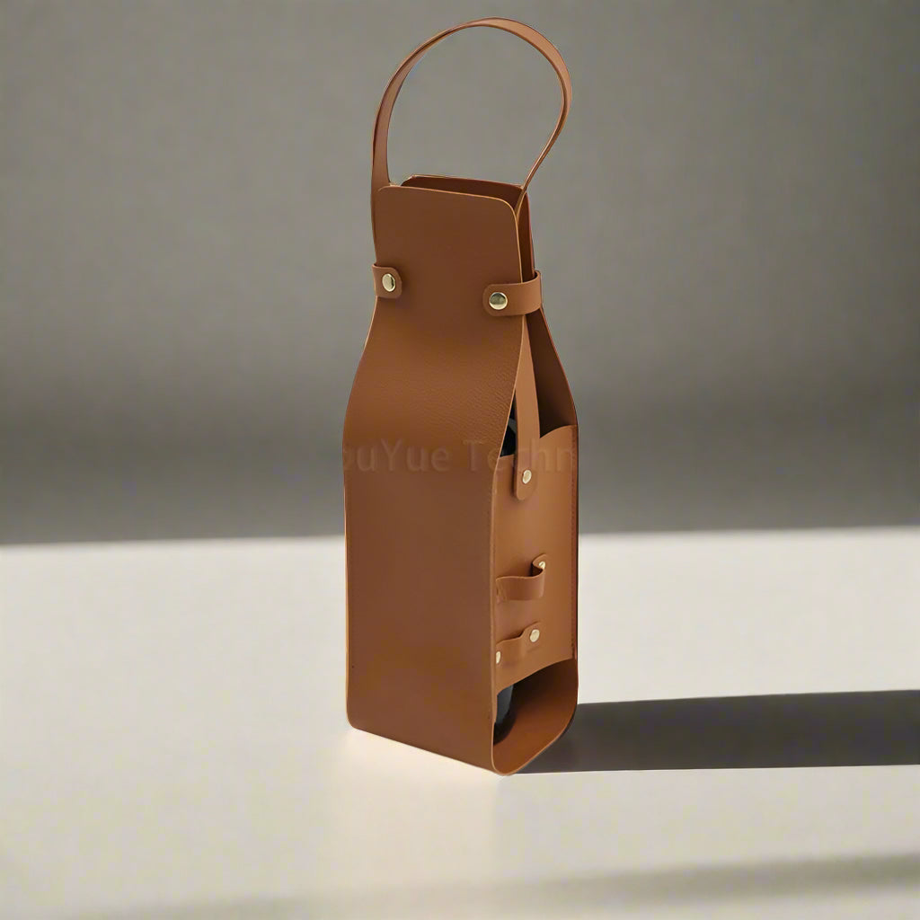 EcoDrop Vegan Leather Wine Bag – Stylish Reusable Wine Carrier for Travel, Beach & Corporate Gifting-5