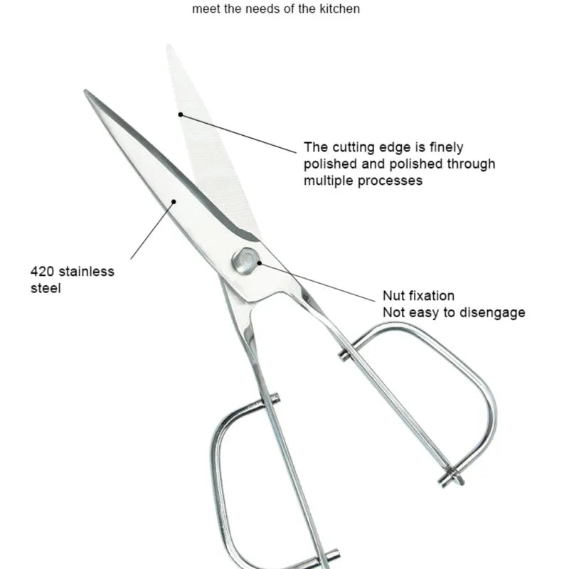 EcoDrop Multi-Purpose Stainless Steel Kitchen Scissors – Durable, Washable & Plastic-Free