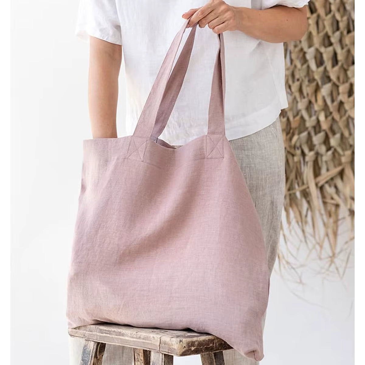 EcoDrop Pure Linen & Hemp Shoulder Bag – Sustainable Style, Naturally
