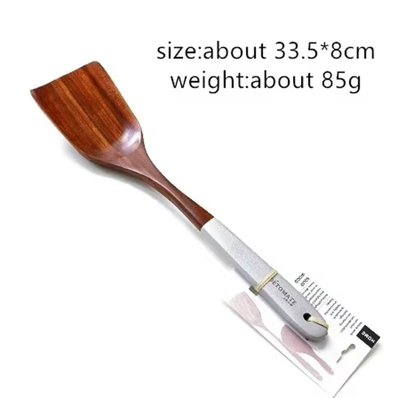EcoDrop Solid Teak Wood Cooking Utensils – Natural, Durable & Plastic-Free