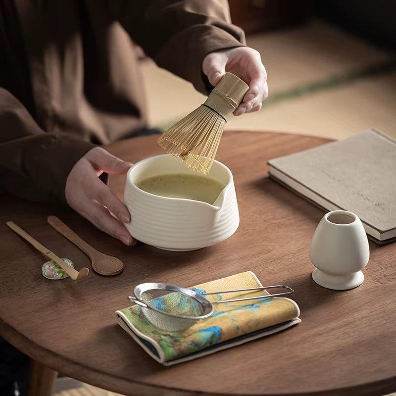 EcoDrop Premium 8-Piece Premium Matcha Tea Set – Japanese Ceremonial Bowl & Whisk Gift