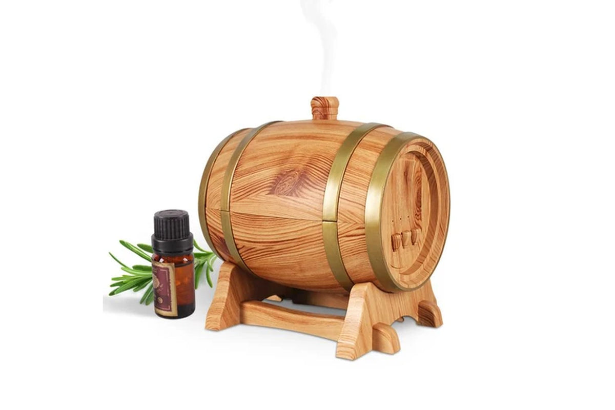 EcoDrop 350ml Bluetooth Aromatherapy Diffuser – Ultrasonic Humidifier with LED Light & Essential Oils (Oak Wood)