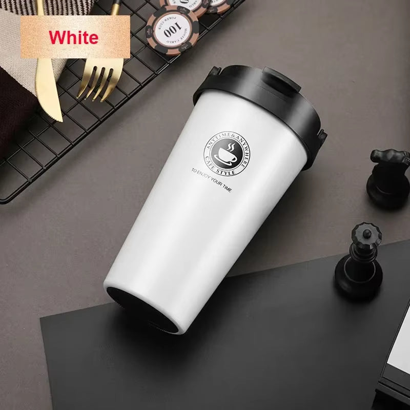 EcoDrop 500ml Insulated Travel Coffee Cup – Leak-Proof Stainless Steel Thermos Mug for Conscious Coffee Lovers