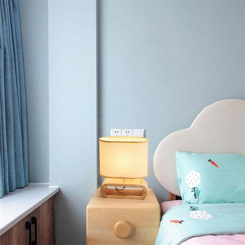 EcoDrop Natural Wood Table Lamp – Sustainable Warmth for Conscious Living