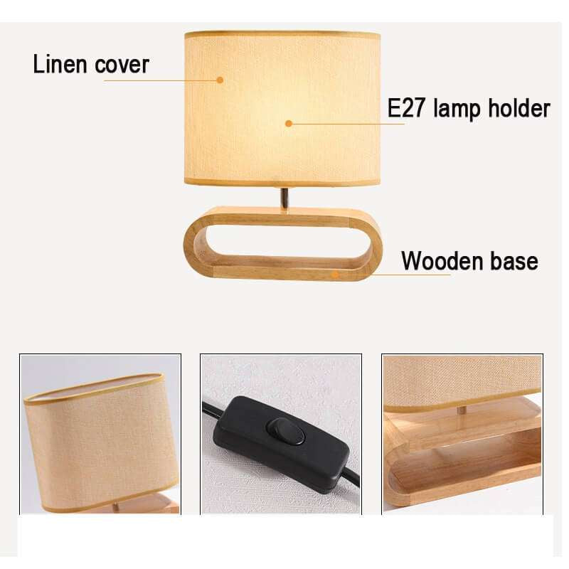 EcoDrop Natural Wood Table Lamp – Sustainable Warmth for Conscious Living