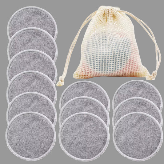 Reusable Bamboo Makeup Remover Pads 12Pcs