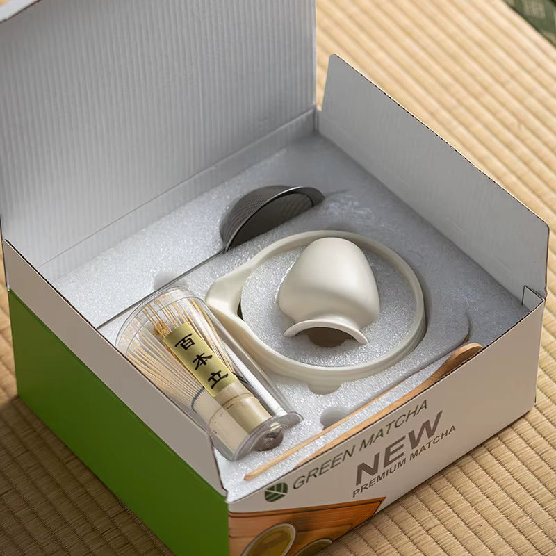 EcoDrop Premium 8-Piece Premium Matcha Tea Set – Japanese Ceremonial Bowl & Whisk Gift