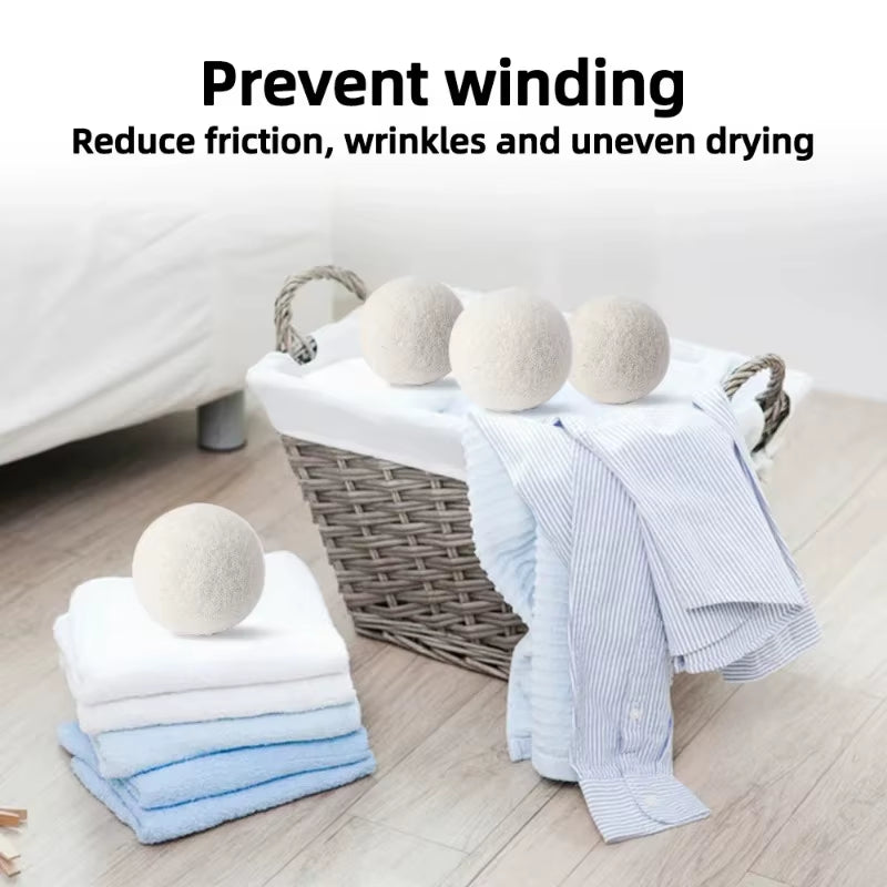 EcoDrop Eco-Friendly Wool Dryer Balls - Chemical-Free Natural Fabric Softener