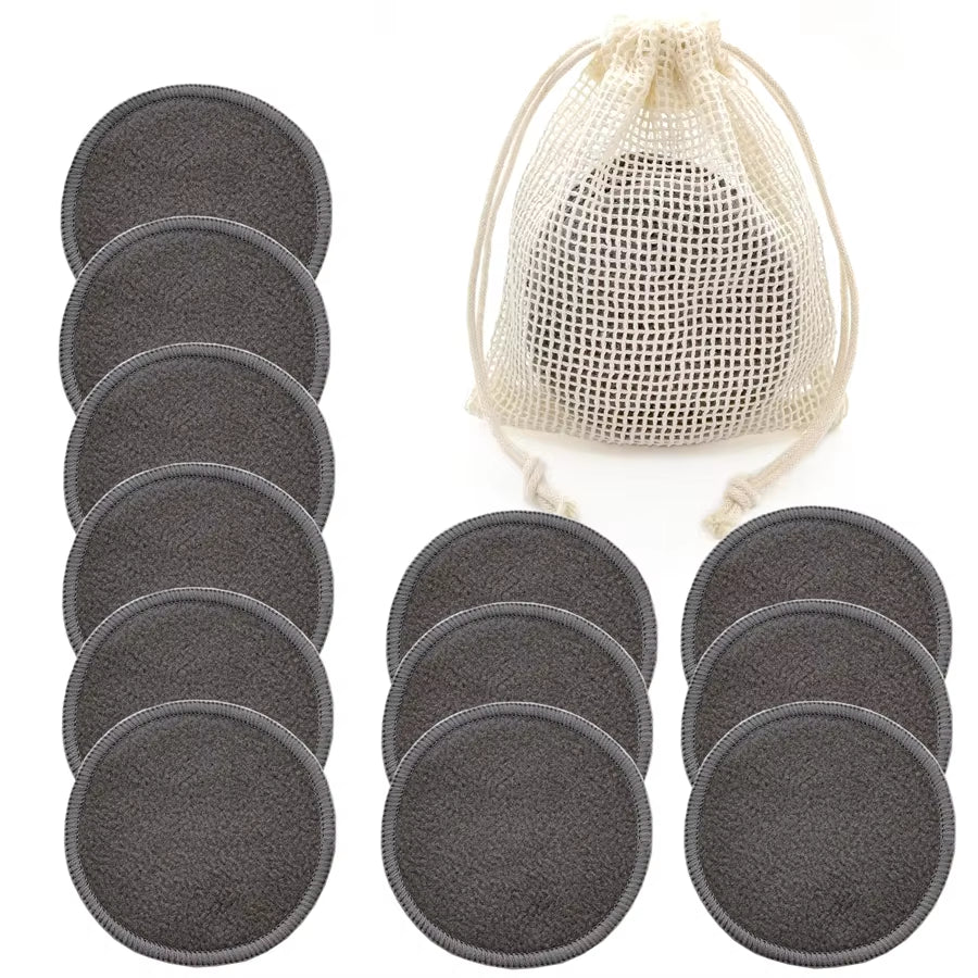Reusable Bamboo Makeup Remover Pads 12Pcs