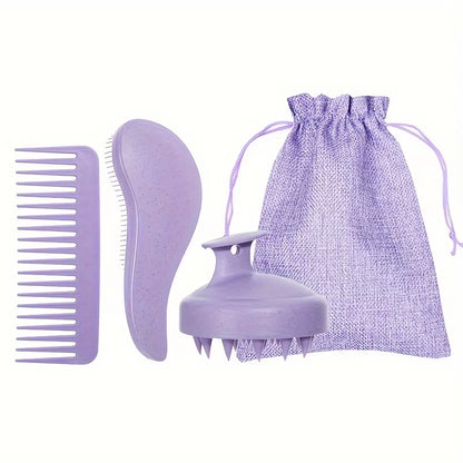 EcoDrop Eco-Friendly Hair Brush & Scalp Massager Set