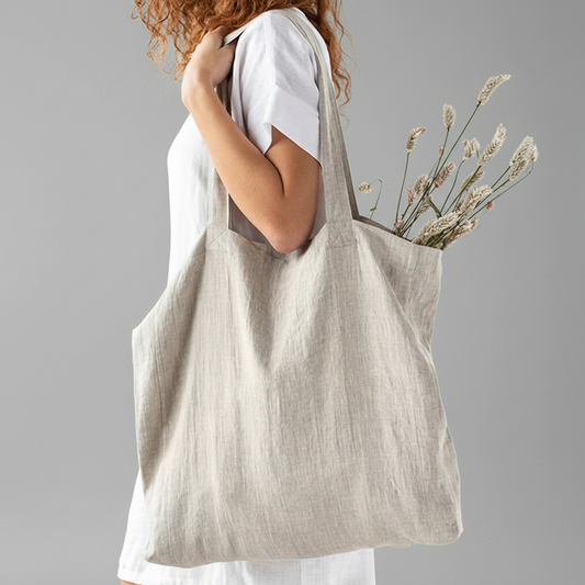 EcoDrop Pure Linen & Hemp Shoulder Bag – Sustainable Style, Naturally