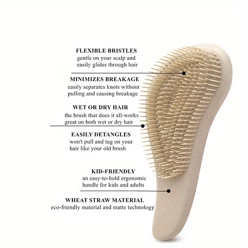 EcoDrop Eco-Friendly Hair Brush & Scalp Massager Set
