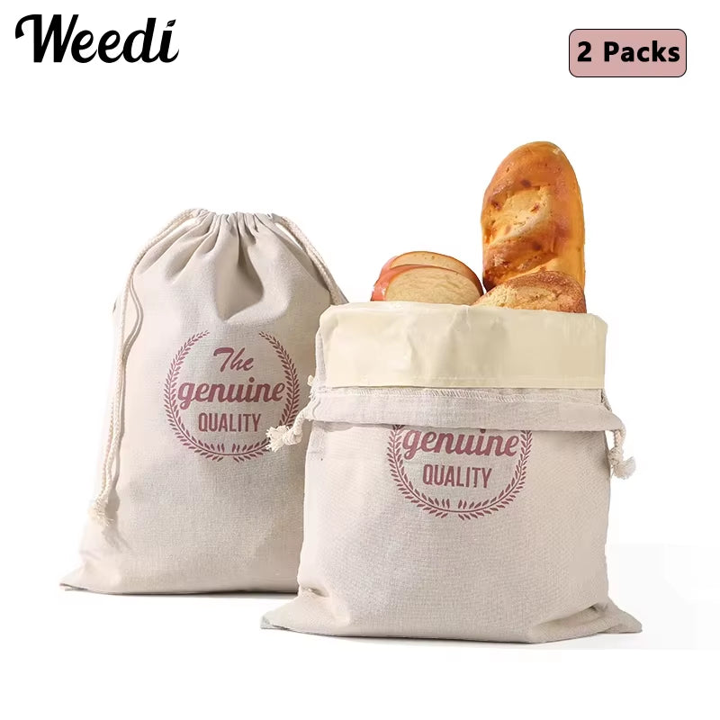 EcoDrop Reusable Linen & Beeswax Bread Bags