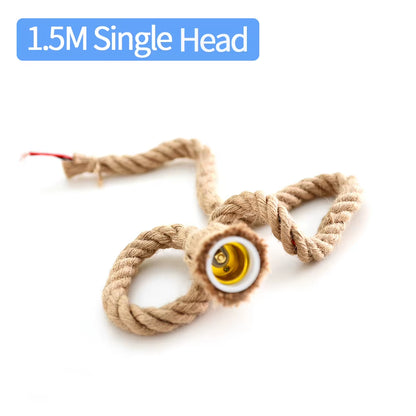 EcoDrop Vintage Hemp Rope Natural Jute Pendant Light