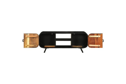 EcoDrop Solid Reclaimed Wood TV Cabinet – 110x30x45cm Vintage Industrial Style
