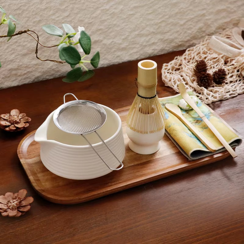EcoDrop Premium 8-Piece Premium Matcha Tea Set – Japanese Ceremonial Bowl & Whisk Gift