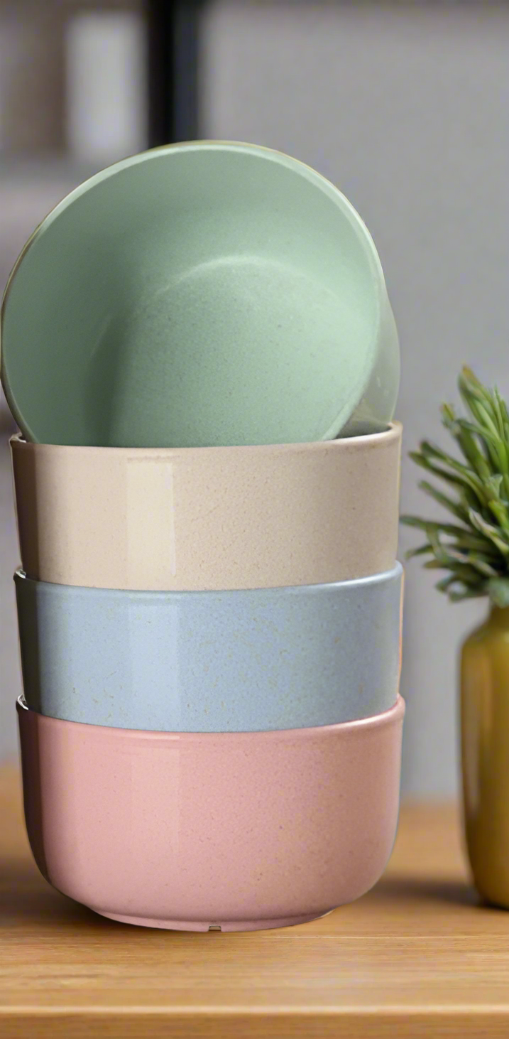 EcoDrop Wheat Straw Bowls – Set of 4