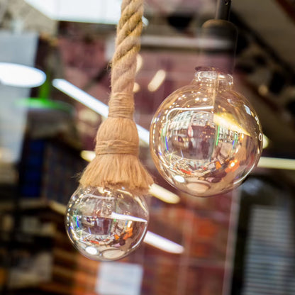EcoDrop Vintage Hemp Rope Natural Jute Pendant Light