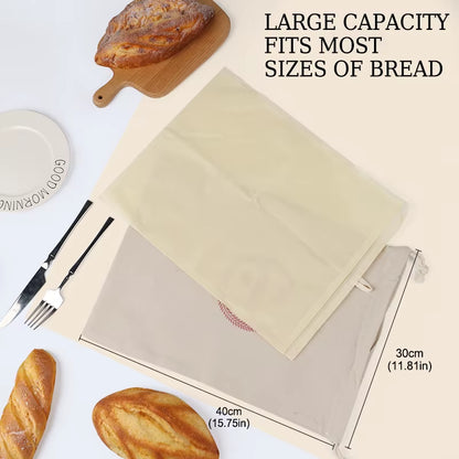 EcoDrop Reusable Linen & Beeswax Bread Bags