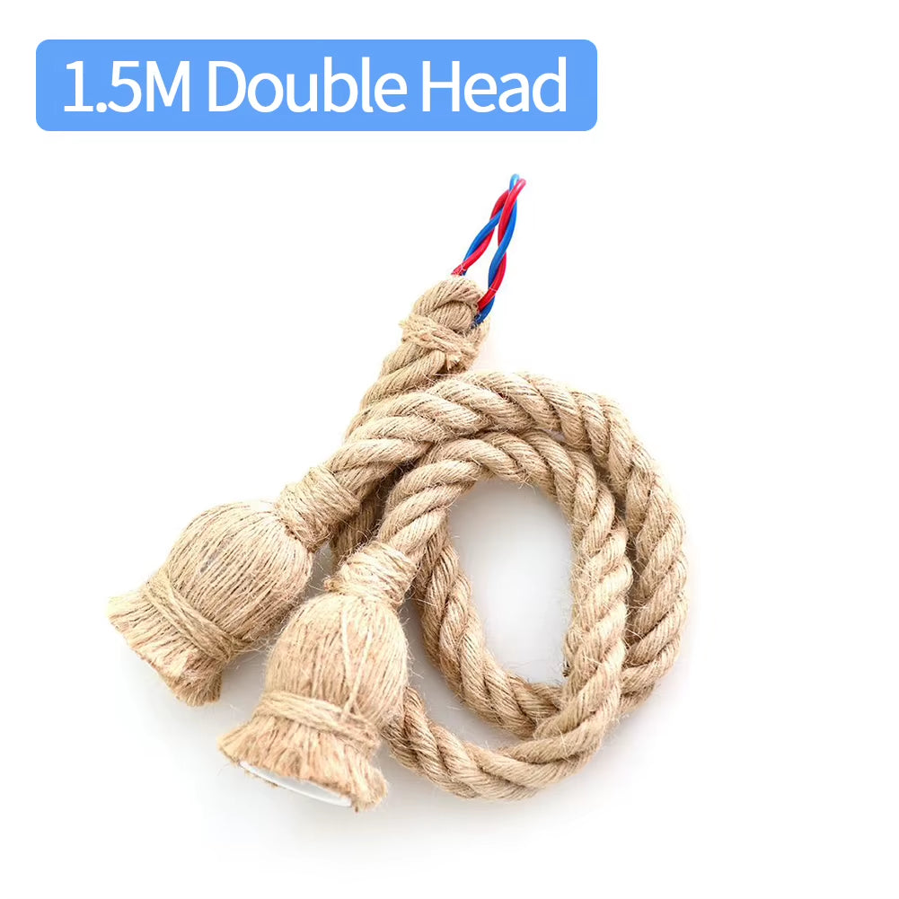 EcoDrop Vintage Hemp Rope Natural Jute Pendant Light