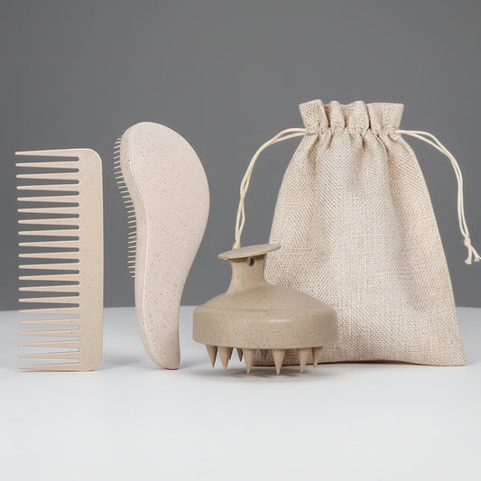 EcoDrop Eco-Friendly Hair Brush & Scalp Massager Set