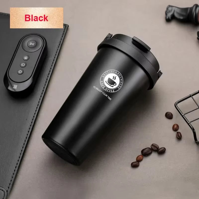 EcoDrop 500ml Insulated Travel Coffee Cup – Leak-Proof Stainless Steel Thermos Mug for Conscious Coffee Lovers