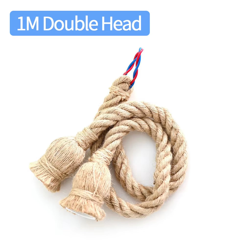 EcoDrop Vintage Hemp Rope Natural Jute Pendant Light