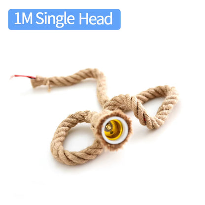 EcoDrop Vintage Hemp Rope Natural Jute Pendant Light