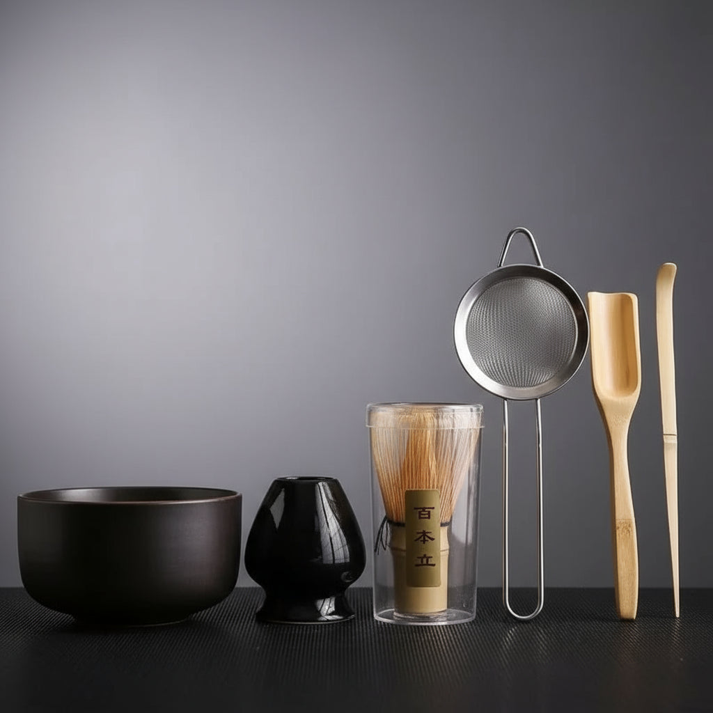 EcoDrop Bamboo Matcha Ceremony Set – 6-Piece Sustainable Japanese Tea Ritual Gift