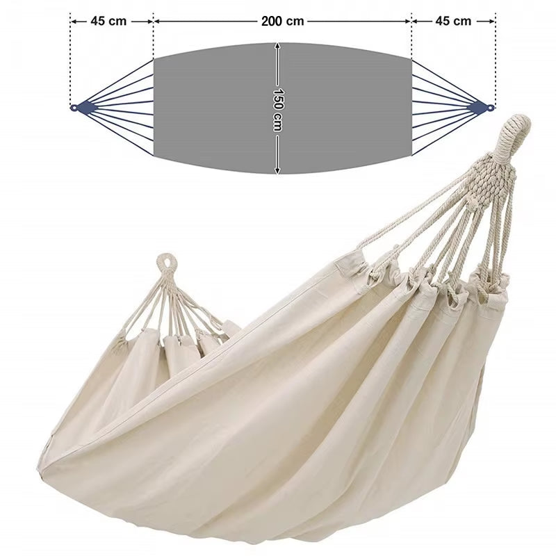 EcoDrop Organic Cotton Double Hammock – Fair Trade, Handwoven & Ethically Made