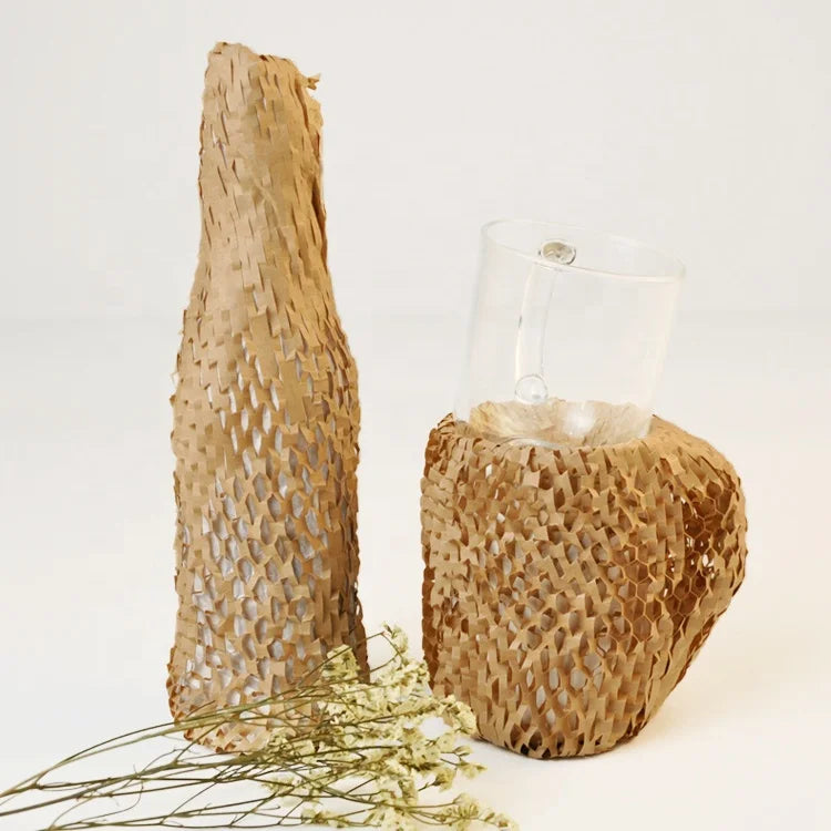 Honeycomb Packaging Paper 15''x 164' Paper Recyclable Moving Supplies Cushion Wrapping Paper for Packing Glass-5