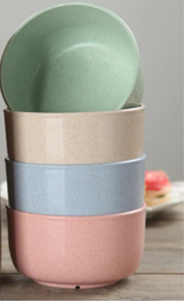 EcoDrop Wheat Straw Bowls – Set of 4