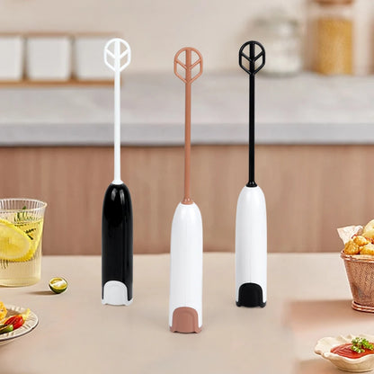 Mocha Stainless Steel Portable Mini Coffee Foamer Beater Milk Frother-5