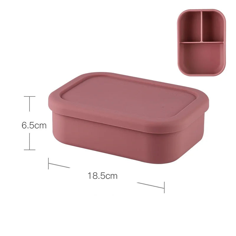 Special Offer Food Grade Silicone Food Box Leak Proof School Kid Portable Food Container Silicone Bento Lunch Box With Lid-10