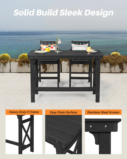 EcoDrop Commercial-Grade HDPE Bistro Set – Recycled Outdoor Dining Furniture-4