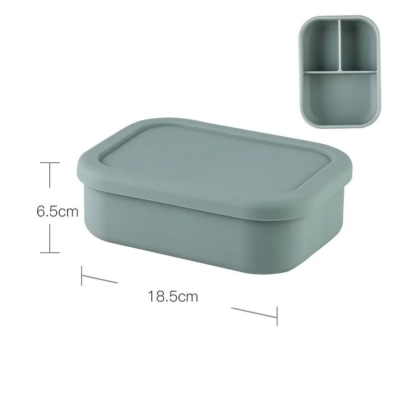 Special Offer Food Grade Silicone Food Box Leak Proof School Kid Portable Food Container Silicone Bento Lunch Box With Lid-12
