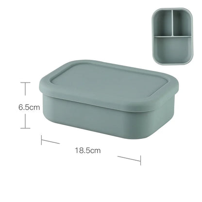 Special Offer Food Grade Silicone Food Box Leak Proof School Kid Portable Food Container Silicone Bento Lunch Box With Lid-12