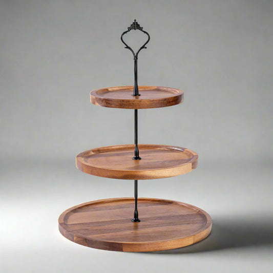 EcoDrop Acacia Wood 3-Tier Stand