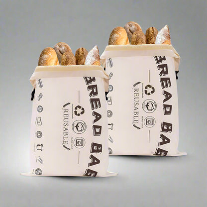 Reusable Beeswax Bread Bag x 2pcs-0